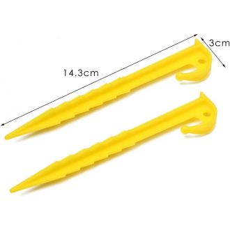 4 Pcs Heavy Duty Plastic Pegs to Secure Your Drone Landing Pad