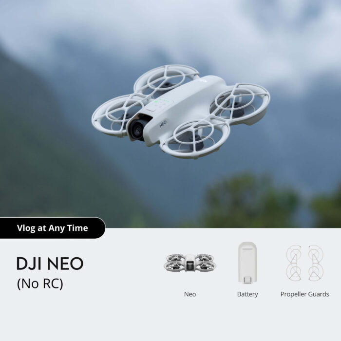 neo without rc, includes prop guards, battery and the DJI neo drone